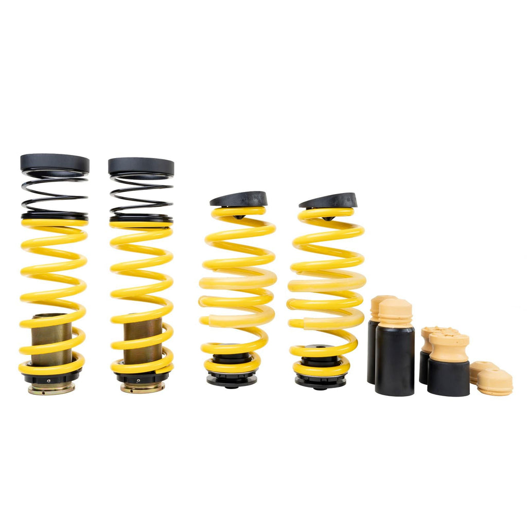 ST SUSPENSIONS ADJUSTABLE LOWERING SPRINGS Audi A4 (B9) Sedan 2WD Without Electronic Dampers.