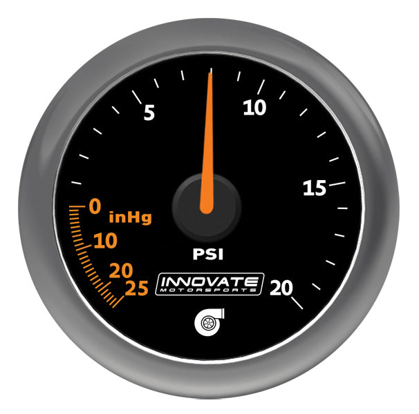 Innovate MTX-A Analog 20 PSI Vacuum/Boost Gauge Kit - Black Dial
