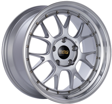 BBS LMR 303 19x9.5 5x114.3 ET45 Diamond Silver Center Diamond Cut Lip Wheel - 82mm PFS Required