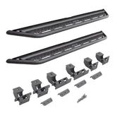 Go Rhino - Ford Bronco (Not Sport) Dominator Xtreme D6 Side Steps with Rocker Panel Mounting Brackets Kit Black