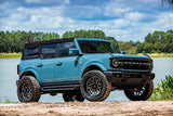 Go Rhino - Ford Bronco (Not Sport) Dominator Xtreme D1 Side Steps with Rocker Panel Mounting Bracket Kit Black