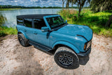 Go Rhino - Ford Bronco (Not Sport) Dominator Xtreme D1 Side Steps with Rocker Panel Mounting Bracket Kit Black