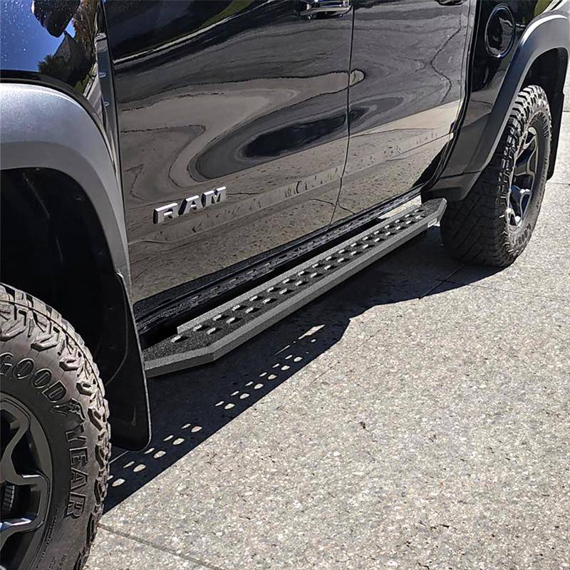 Go Rhino - Ram 1500 CC 4DR (Not Classic) RB20 Slim Line Running Boards w/Mounting Bracket Kit - Bedliner Coating