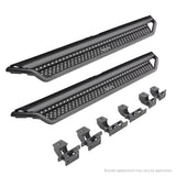 Go Rhino - Ford Bronco (Not Sport) Dominator Xtreme D1 Side Steps with Rocker Panel Mounting Bracket Kit Black