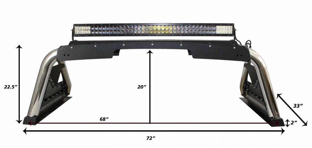 Go Rhino- Sport Bar 2.0 with Power Actuated Retractable Light Mount