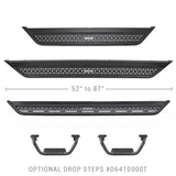 Go Rhino - Ram 1500 Dominator Xtreme D6 Side Steps with Rocker Panel Mounting Brackets Kit Black
