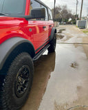 Go Rhino - Ford Bronco (No Sport) Dominator Xtreme DSS Side Steps with Rocker Panel Mounting Bracket Kit Black