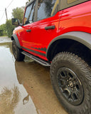 Go Rhino - Ford Bronco (No Sport) Dominator Xtreme DSS Side Steps with Rocker Panel Mounting Bracket Kit Black