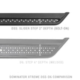Go Rhino - Ram 1500 Dominator Xtreme DSS Side Steps with Rocker Panel Mounting Bracket Kit Black