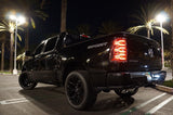 AlphaRex 19-21 Dodge Ram 1500 Luxx-Series LED Tail Lights Black/Red with Activ Light/Sequential Signal