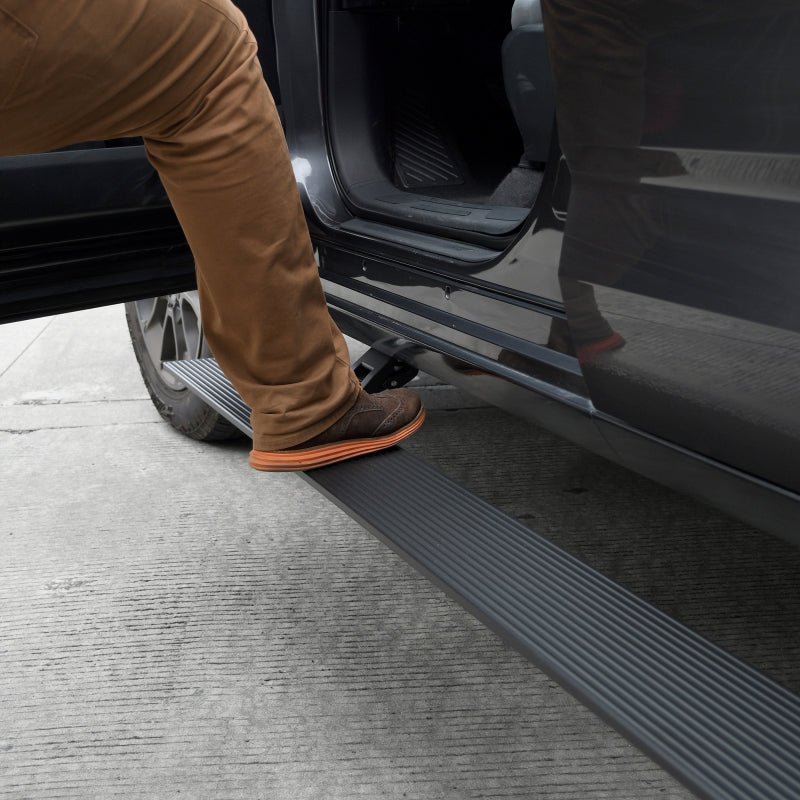 Go Rhino - Toyota Tundra Double Cab E1 Electric Running Board Kit - Three Brackets Per Side Black