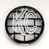 KC HiLiTES - 6in. Round ABS Stone Guard for SlimLite/Daylighter Lights (Single) - Black/White KC Logo