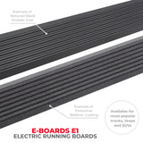 Go Rhino - Toyota Tundra Double Cab E1 Electric Running Board Kit - Three Brackets Per Side Black
