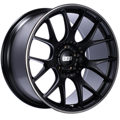 BBS CH-R 101 20x10.5 5x120 ET24 Satin Black Polished Rim Protector Wheel -82mm PFS/Clip Required