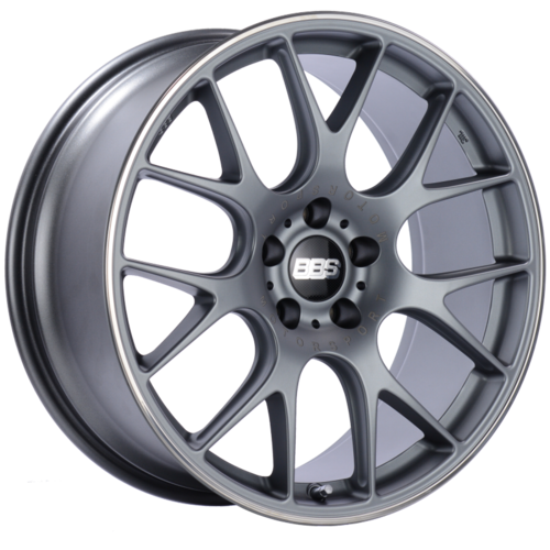 BBS CH-R 102 20x9 5x112 ET25 Satin Titanium Polished Rim Protector Wheel -82mm PFS/Clip Required