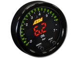 AEM X-Series Pressure Gauge 0~100psi / 0~7bar . Black Bezel & Black Oil Faceplate