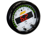 AEM X-Series Pressure Gauge 0~100psi / 0~7bar . Black Bezel & Black Oil Faceplate