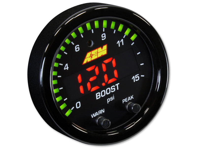 AEM X-Series 15PSI Boost/Fuel Pressure Gauge