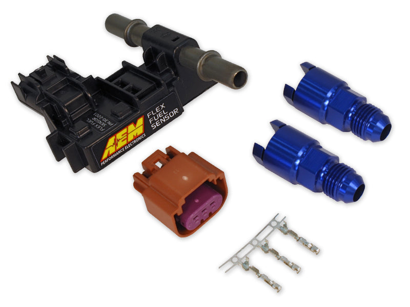 AEM Ethanol Content Flex Fuel Sensor w/ -6AN fittings Kit