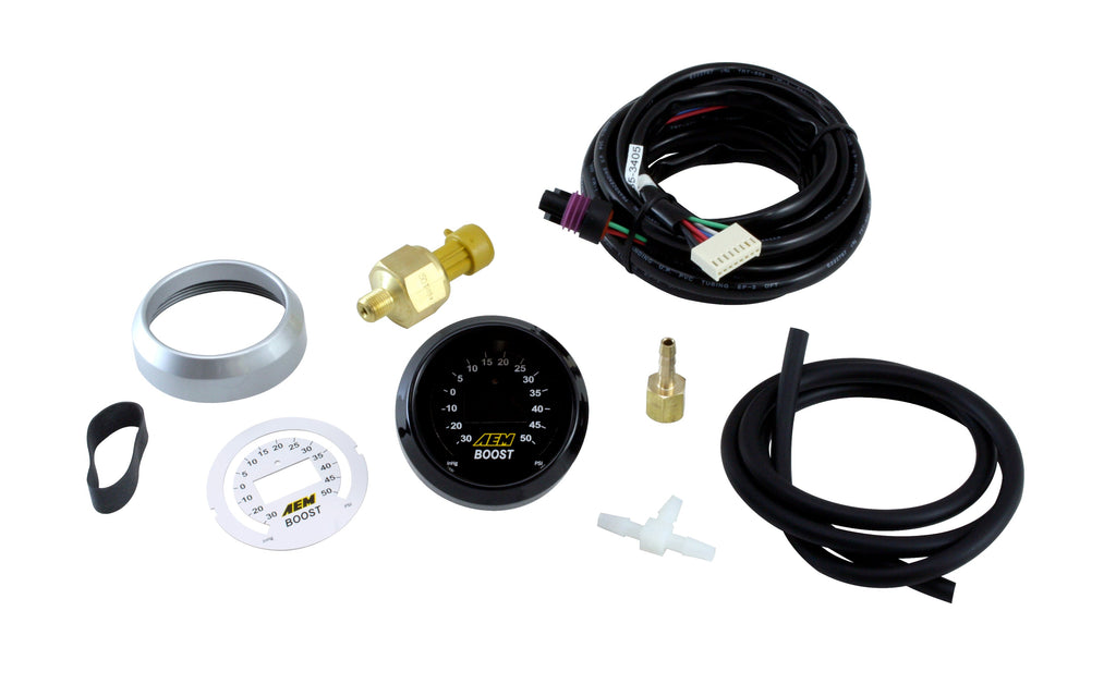 AEM 52mm Boost Digital Gauge -30 to 50psi