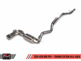 AWE Tuning BMW F3X 28i / 30i Touring Edition Axle-Back Exhaust Single Side - 80mm Chrome Silver Tips