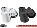 AWE Tuning BMW F3X 335i/435i Touring Edition Axle-Back Exhaust - Chrome Silver Tips (90mm)