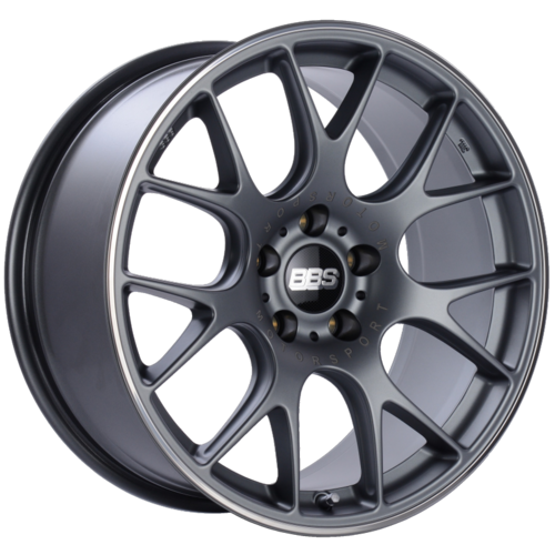 BBS CH-R 131 19x9.5 5x112 ET35 Satin Titanium Polished Rim Protector Wheel -82mm PFS/Clip Required