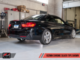AWE Tuning BMW F3X 335i/435i Touring Edition Axle-Back Exhaust - Chrome Silver Tips (102mm)