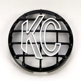 KC HiLiTES - 6in. Round ABS Stone Guard for SlimLite/Daylighter Lights (Single) - Black/White KC Logo