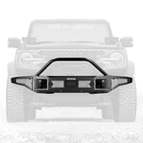 Go Rhino - Rockline Winch-Ready Front Stubby Bumper With Overrider For Ford Bronco