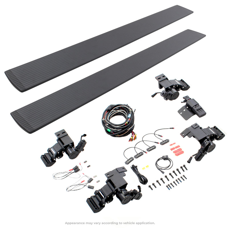 Go Rhino - Toyota Tundra CrewMax Cab - E1 Electric Running Board Kit - Three Brackets Per Side