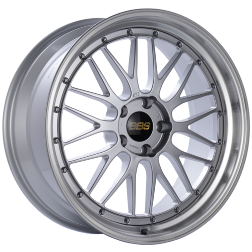BBS LM 229 20x8.5 5x120 ET32 Diamond Silver Center Diamond Cut Lip Wheel -82mm PFS/Clip Required