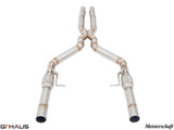 GTHAUS MEISTERSCHAFT Alfa Romeo / Giulia / Giulia Quadrifoglio (2.9L V6 Twin Turbo)  Cat-Back LSR Mid Resonator Delete Pipe (SUS)