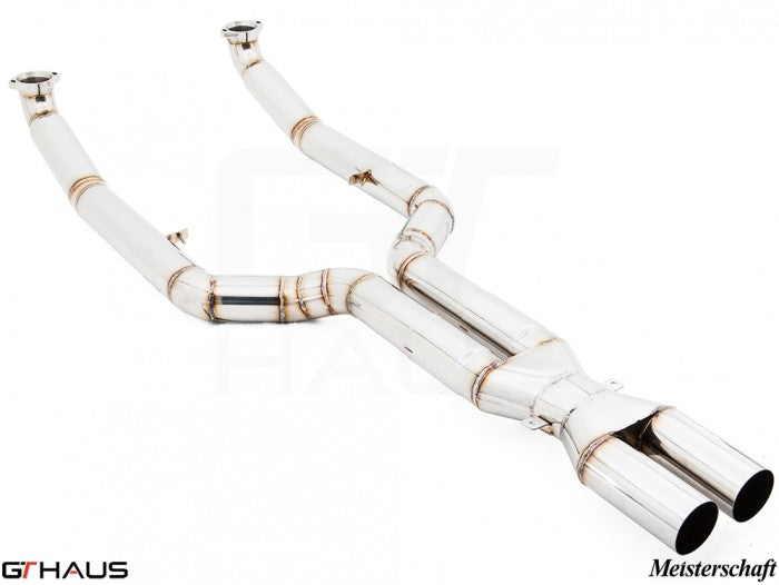 GTHAUS MEISTERSCHAFT BMW M6 (F12/F13) - Full Cat-Back Bolt-On Pipe (LXR) with velocity box (TI) Titanium