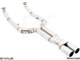 GTHAUS MEISTERSCHAFT BMW M6 (F12/F13) - Full Cat-Back Bolt-On Pipe (LXR) with velocity box (TI) Titanium