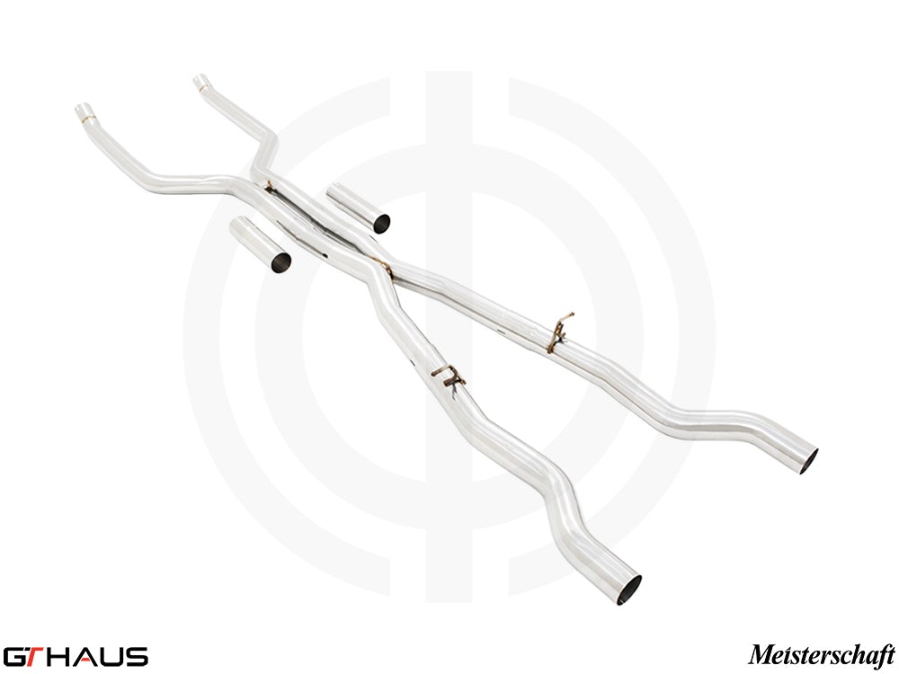 GTHAUS MEISTERSCHAFT Cat-Back LSR Mid Resonator Delete Pipe BMW G11 7 Series 750i 2019+