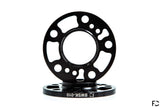 A straight-on view of the Future Classic BMW wheel spacer pocketing, lug bolt holes, and hub bolt hole provisions