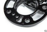 A close up view of the Future Classic BMW wheel spacer machine work, pocketing, lug bolt holes, hub bolt hole provisions, and chamfered rear edges
