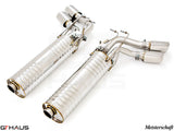 GTHaus Meisterschaft GTC (I.C.C) Stainless Steel (SUS) exhaust for Mercedes-Benz W463A G-Class (SUV) G500/550 (V8 Turbo) [2019+] with 4x120 Tips