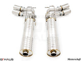 GTHaus Meisterschaft GTC (I.C.C) Stainless Steel (SUS) exhaust for Mercedes-Benz W463A G-Class (SUV) G500/550 (V8 Turbo) [2019+] with 4x120 Tips