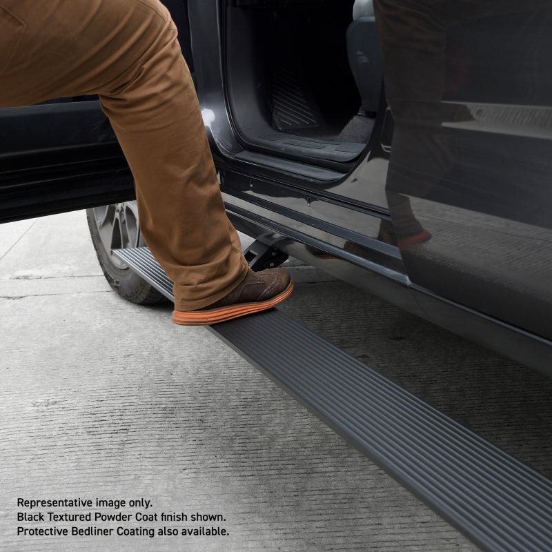 Go Rhino - Toyota 4Runner - E1 Electric Running Board Kit - Two Brackets Per Side - Protective Bedliner Coating