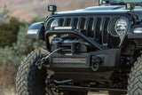 Go Rhino - Rockline Winch-Ready Front Stubby Bumper With Overrider For Jeep