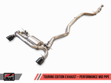 AWE Tuning BMW F3X 335i/435i Touring Edition Axle-Back Exhaust - Diamond Black Tips (90mm)