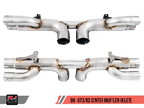 AWE Tuning Porsche 991 GT3 / RS Center Muffler Delete - Diamond Black Tips
