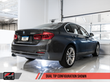 AWE Tuning BMW F3X 28i / 30i Touring Edition Axle-Back Exhaust Single Side - 80mm Chrome Silver Tips