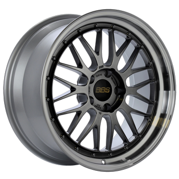 BBS LM 431 19x8.5 5x120 ET18 Diamond Black Center Diamond Cut Lip Wheel - 82mm PFS Required